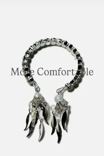 Platinum Plated stons Bangle Bracelet for Women and Girls